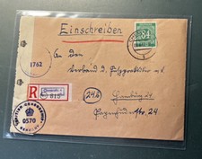 Gemeinschaftsausgaben - Einschreiben mit Mi.-Nr. 936 - Zensurstempel