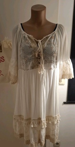 Boho ibiza kleid creme - boho,