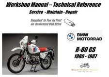 BMW R-80 GS R80GS R 80 GS Service Reparatur Werkstatthandbuch USB 1980 - 1987
