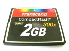 2GB Compact Flash Card 300x UDMA ( 2 GB CF Karte ) TRANSCEND gebraucht