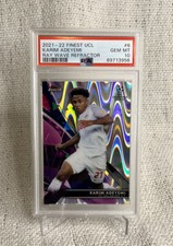 Karim Adeyemi Topps Finest UCL 2021-22 Salzburg Ray Wave Ref./199  Psa 10 BVB