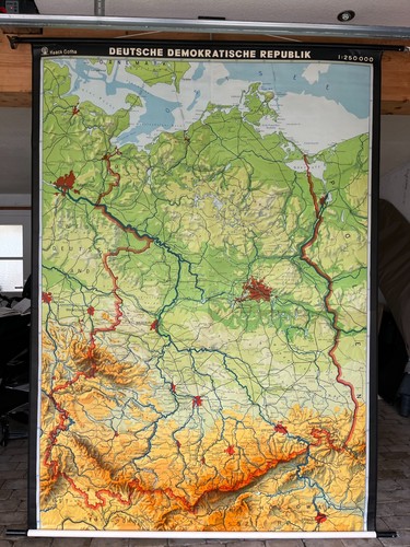 Vintage schulwandkarte - ,