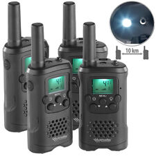 simvalley 4er-Set PMR-Funkgeräte mit VOX, bis 10 km Reichweite, LED-Taschenlampe