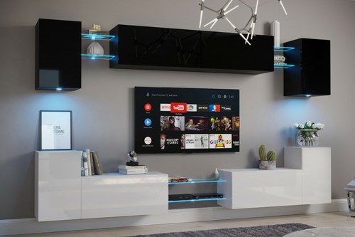 Moderne wohnwand schrankwand - moderne,