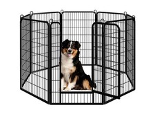 Außengehege für Haustiere, Welpenlaufstall, Welpengehege, 120 cm hoch - B