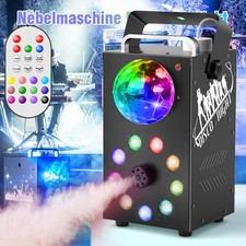 700W RGB 9 LED Nebelmaschine Kabellos Fernbedienung Rauchmaschine Weihnachten
