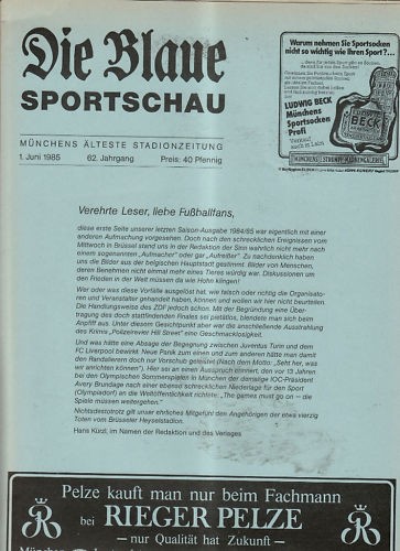Bayern münchen - 84/85, münchen-