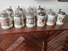 Bierkrug Zinndeckel Frankenheim Alt Düsseldorf 10Stk. handbemalt, mit Zertifikat