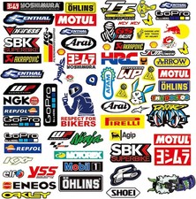 90-Teiliges Sticker Motorrad