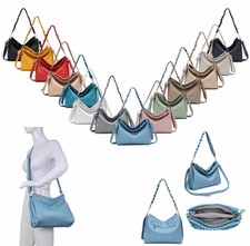 DAMEN TASCHE FLECHTOPTIK Shopper Hobo Bag Schultertasche Handtasche Cross Over