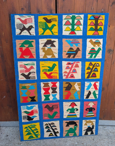 70er teppich kelim wandteppich - teppich,