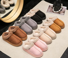 Damen Winter Hausschuhe warm Plüsch rutschfest weich Slippe Kurz Fleece