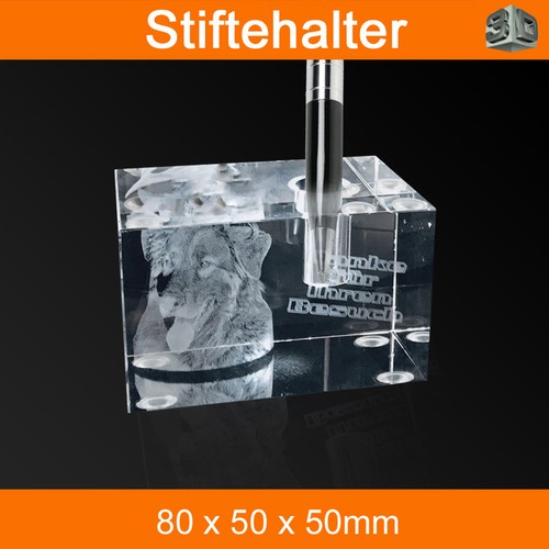 Stifthalter glas - 3d,