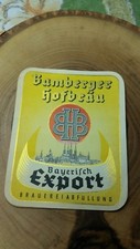   2 alte Brauereietiketten - Bamberger Hofbräu - Bayerisch Export 