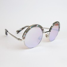 Authentische Alain Mikli Sonnenbrille Kreis Sonnenbrille Regenbogen lila Gläser 