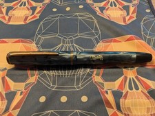 Merlin 33 Vintage Füllfederhalter in blau gestreift, 14ct Gold