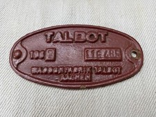Original Altes EISENBAHN Waggonschild Waggonfabrik Talbot Aachen  Fabrikschild