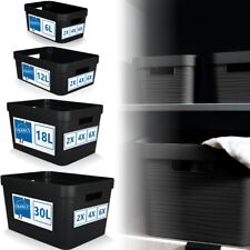 Ordnungsbox Aufbewahrungsbox schwarz Kunststoff Regal Box Aufbewahrung Korb