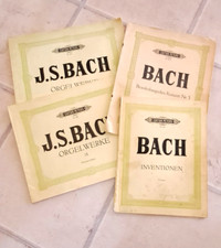 Bach  - 4x alte Notenhefte -