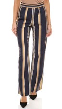 RICK CARDONA Hose Stoffhose Damen Gr.38/M Blau Gelb Weiß Neu 