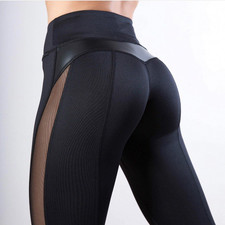 Damen Leggings Sexy Mesh Yoga