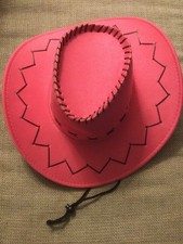 783N) Cowboyhut Fasching Westernhut Faschingshut Kostümhut unisex pink