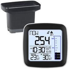 infactory Digitale Funk-Wetterstation mit Außensensor, Regenmesser & Wecker