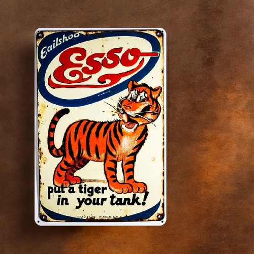 Blechschild esso tiger - blechschild,