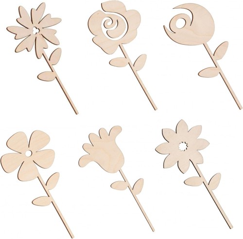 Holzblumen set zum - set,