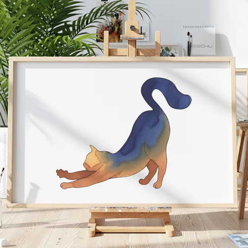 Katzen tiere v24 schablone - tiere,