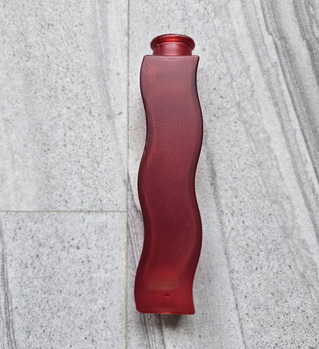 Glasvase rot geschwungene - glasvase,