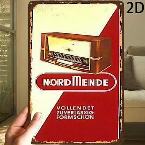 Blechschild nordmende radio - blechschild,