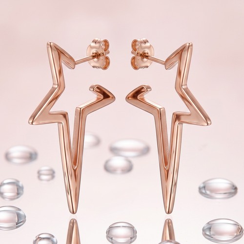 Stern creolen rosegold - stern-creolen,