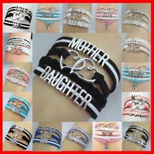 Wickelarmband Freundschaft Familie Vater Mutter Sohn Tochter Armband Gummi Herz