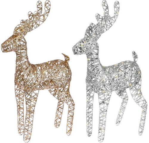 Beleuchtetes rentier glitter - beleuchtetes, m