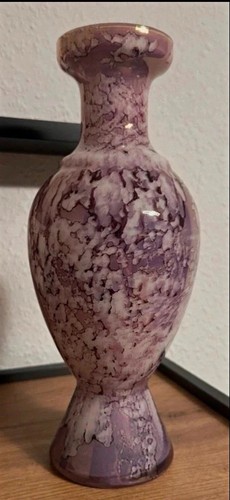 Große vintage vase lila weiß - große,