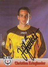 Christian Krieglmeier. SSV Reutlingen. 2001/02. Orig. signierte Autogrammkarte.