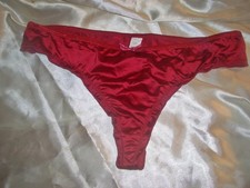 Erotischer Pin Up Glanz Nylon String Sissy String ROT Gr. XL Stringtanga  (zo7)