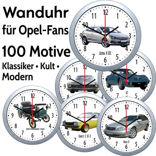 Wanduhr mit automotiv - wanduhr,