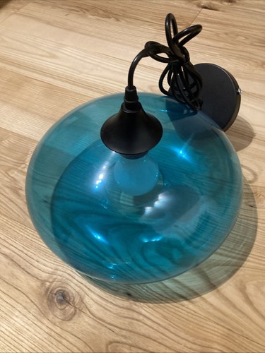Glas lampe blau - glas,
