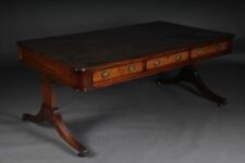 L-134 Großer englischer Partnerdesk Schreibtisch - writing Desk 1870, Mahagoni *