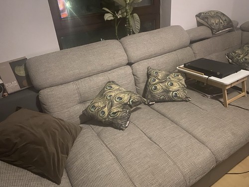 Großes graues eck stoffsofa - graues, eck-stoffsofa