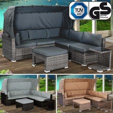 Sonneninsel Lounge Insel Gartenmöbel Sitzgruppe Poly Rattan Garten Liege BRAST