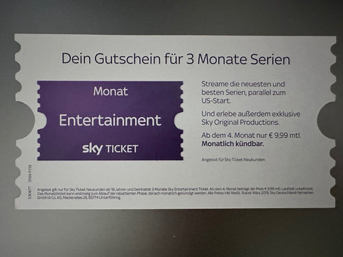 Monate sky ticket wow - 3,