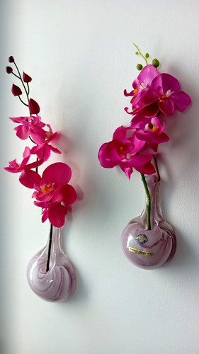 Zwei glas vasen wandvasen - glas,