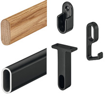 Häfele Schrankrohr schwarz