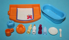 Playmobil Ersatzteile 4286 Babyzimmer Wickelkommode Aufsatz Badewanne blau