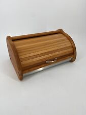 * LEGNOART BROTKASTEN BROTBOX 38,5 CM HOLZ EDELSTAHL ROLLTOP