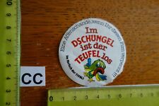 Alter Aufkleber Film Video Kino Comic Tivoli IM DSCHUNGEL IST DER TEUFEL LOS