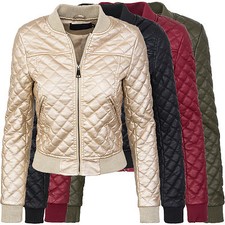 Damen Bomberjacke Kunstleder